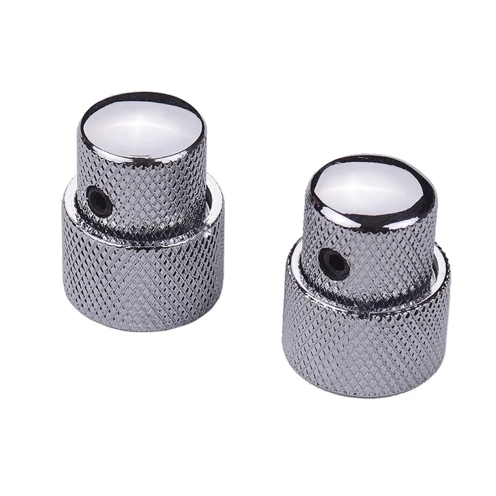 2sets Metal Dual Concentric Stacked Control Knobs With Wrench Dual Concentric Design Electric Bass Guitar Knobs