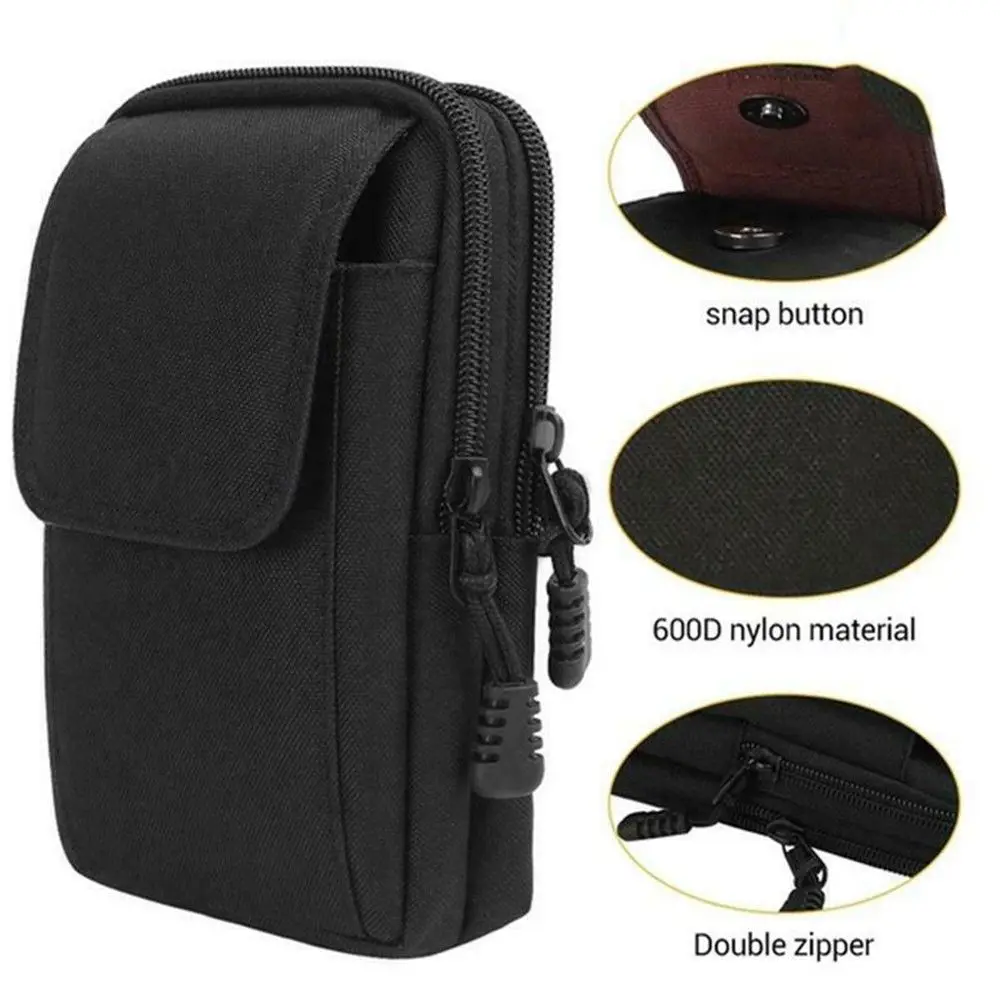 Men Casual Multifunctional Waist Bag Pack Sports Mobile Phone Bag