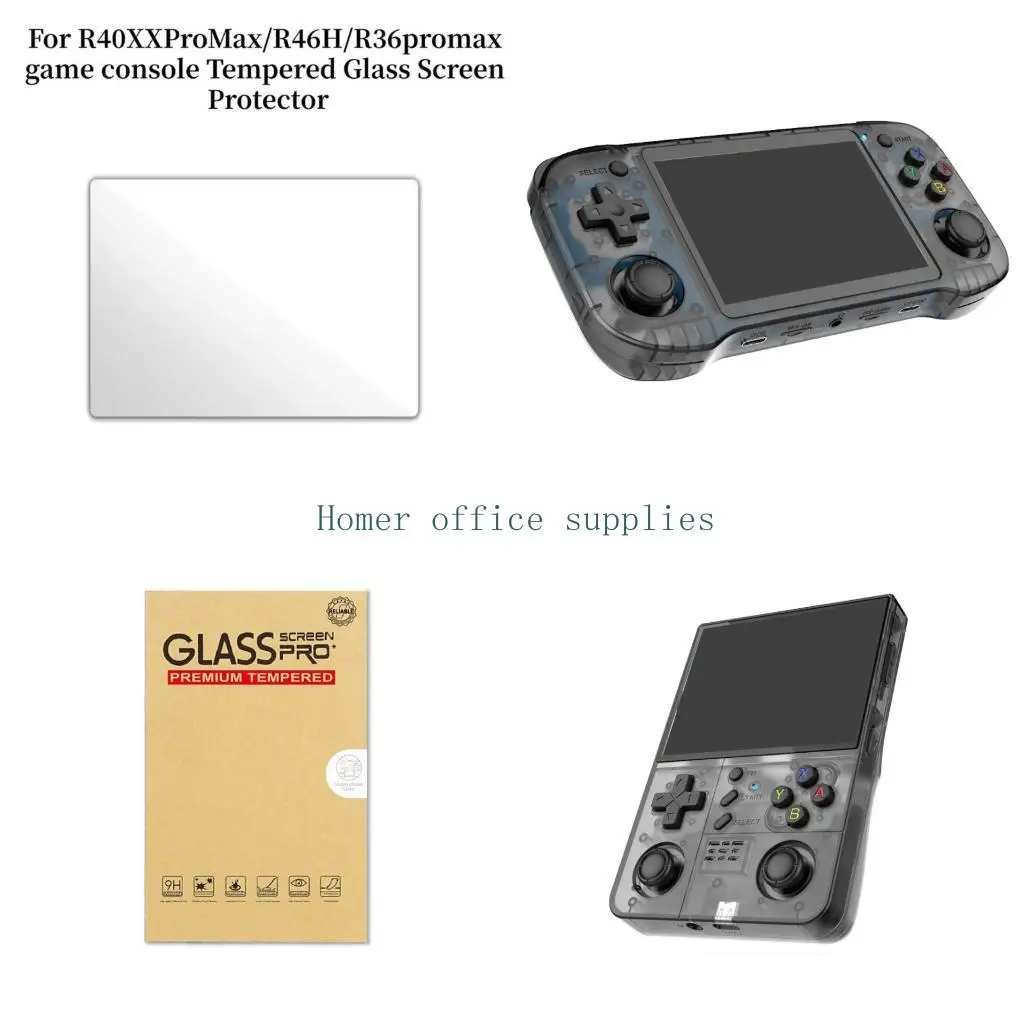 K43B Tempered Glass Screen Protector for R46H Game Console Protective Film Shatterproof Gamepad Film Gaming Accessory