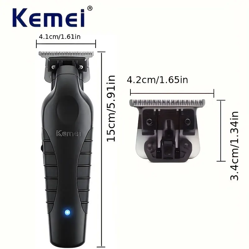 Original Zero‑Gap T‑Blade Replacement for Kemei KM‑2299 Hair Trimmer, Sharp Stainless Steel Cutter Head for Precise Hair Carving & Edge Trimming Barber Spare Parts Accessories