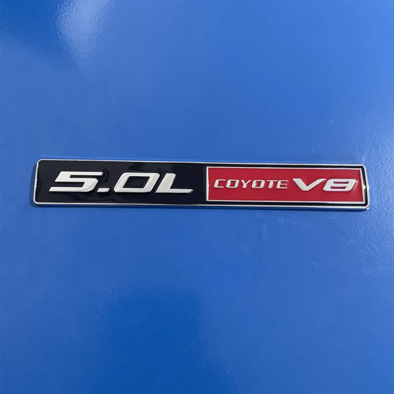معدن 5.0L ذئب V8 غطاء المحرك الأمامي درابزين الخلفي الجذع ملصق مائي شعار شارة ملصق اكسسوارات ل F150 F250 FX4 موستانج شيلبي GT 5.0 #1