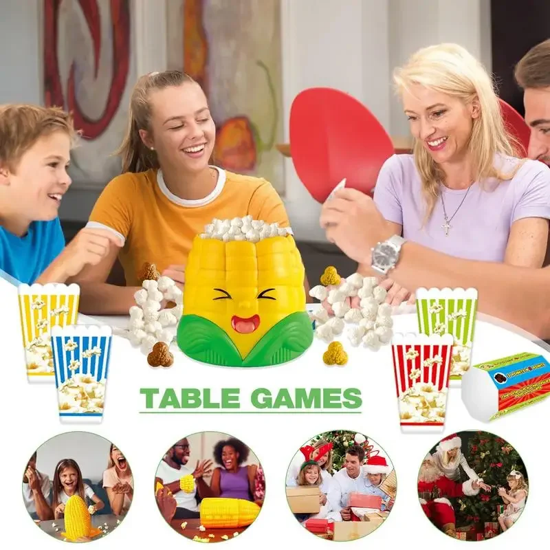 New Popcorn Game Fun Corn Catapult Board Games for Adult Decompression Pranks Toys Catch All The Popcorn！