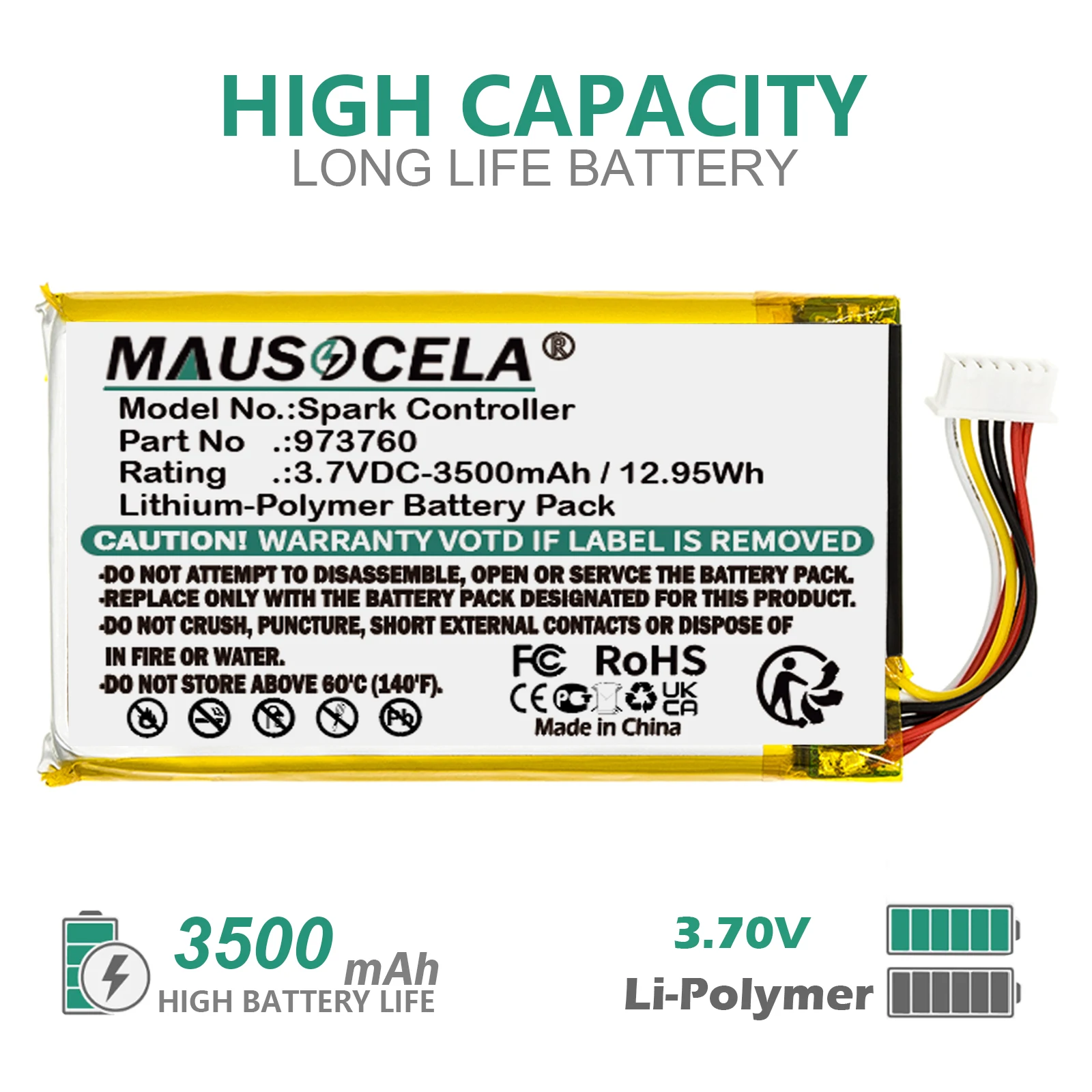 

3500mAh Drones Battery For DJI:973760,Spark Controller,SO1A,Mavic Pro 2,Mavic Pro Controller,Mavic Pro,Spark Remote Controller
