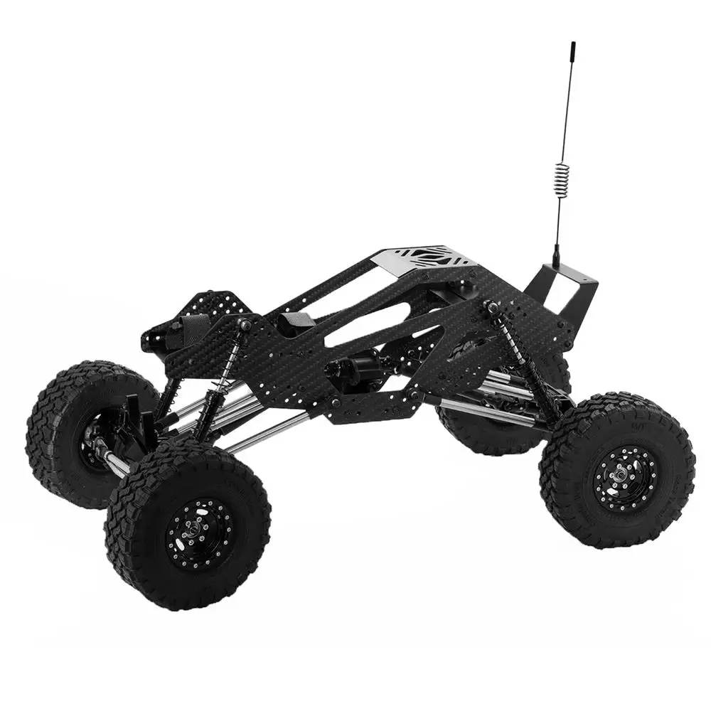 سيارة تسلق محاكاة محورية 1/10 مع تعديل تسلق قوي، إطار تسلق قفص خفيف الوزن من ألياف الكربون #6