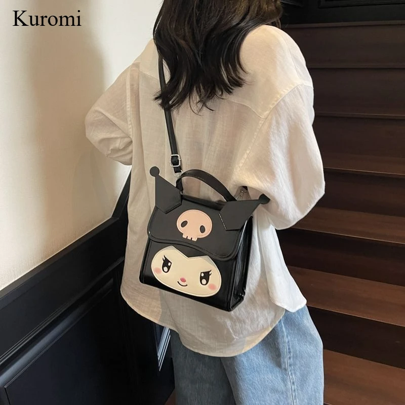 

MINISO Sanrio сумка Kuromi сумка-тоут из искусственной кожи милый клатч на плечо без подвески милый аниме-стиль сто подарок через плечо