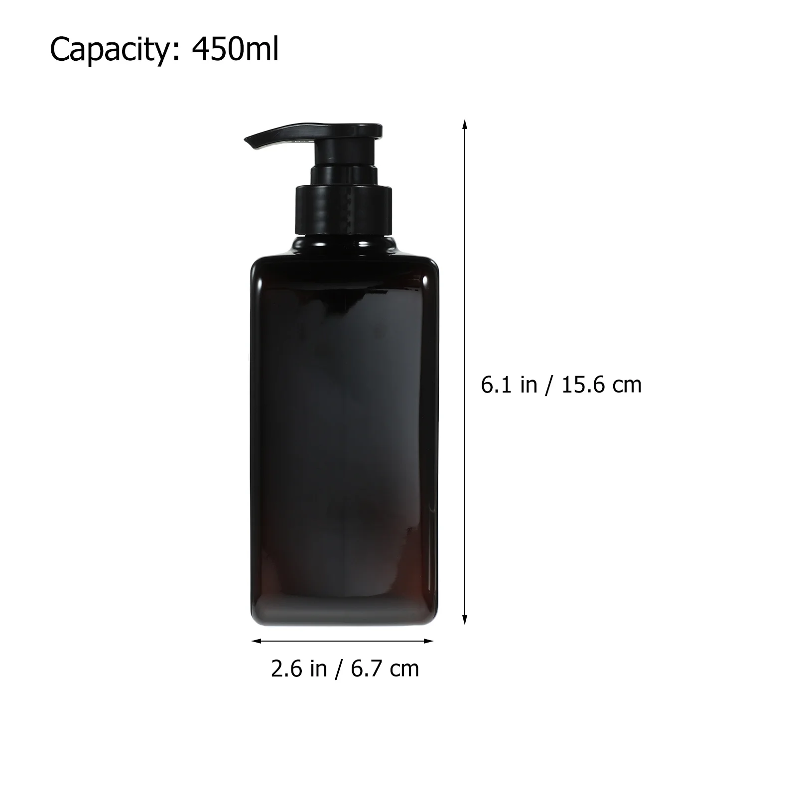 450 Ml Dispenser Bottle Pump Travel Hand Shampoo Container Liquid Soap Holder Plastic Large Capacity Body Care Refills