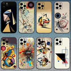 Art Wassily Kandinsky Phone Case For iPhone 16,15,14,13,12,11,Pro,X,XS,Max,XR,Plus,Mini Soft Black Cover