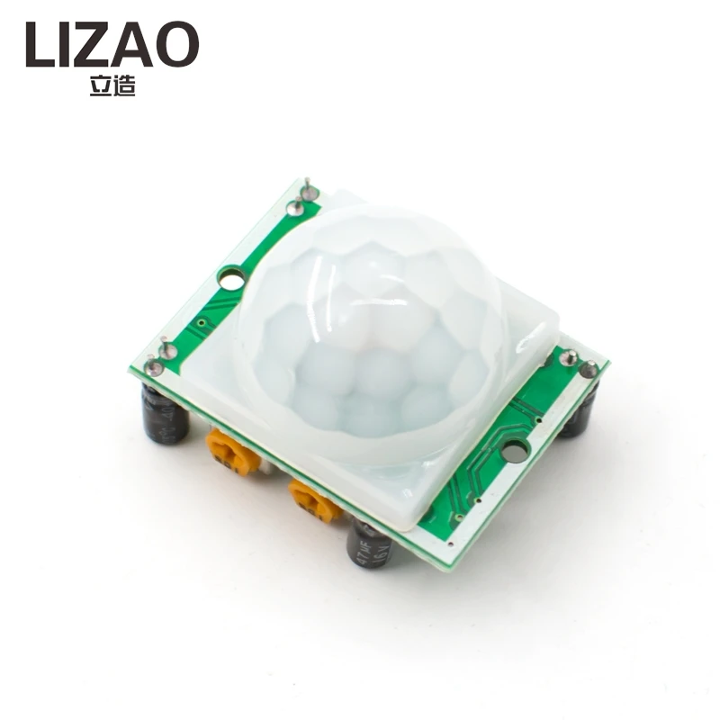 LIZAO HC-SR501 PIR Motion Sensor Module, Pyroelectric Infrared Human Body Detector with Adjustable Delay and Sensitivity