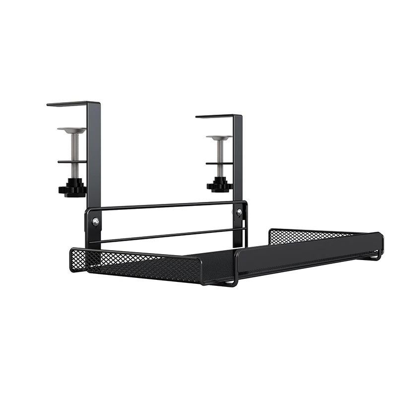 رف إدارة الكابلات تحت المكتب خالٍ من اللكمات، منظم أسلاك تخزين كابل الشبكة