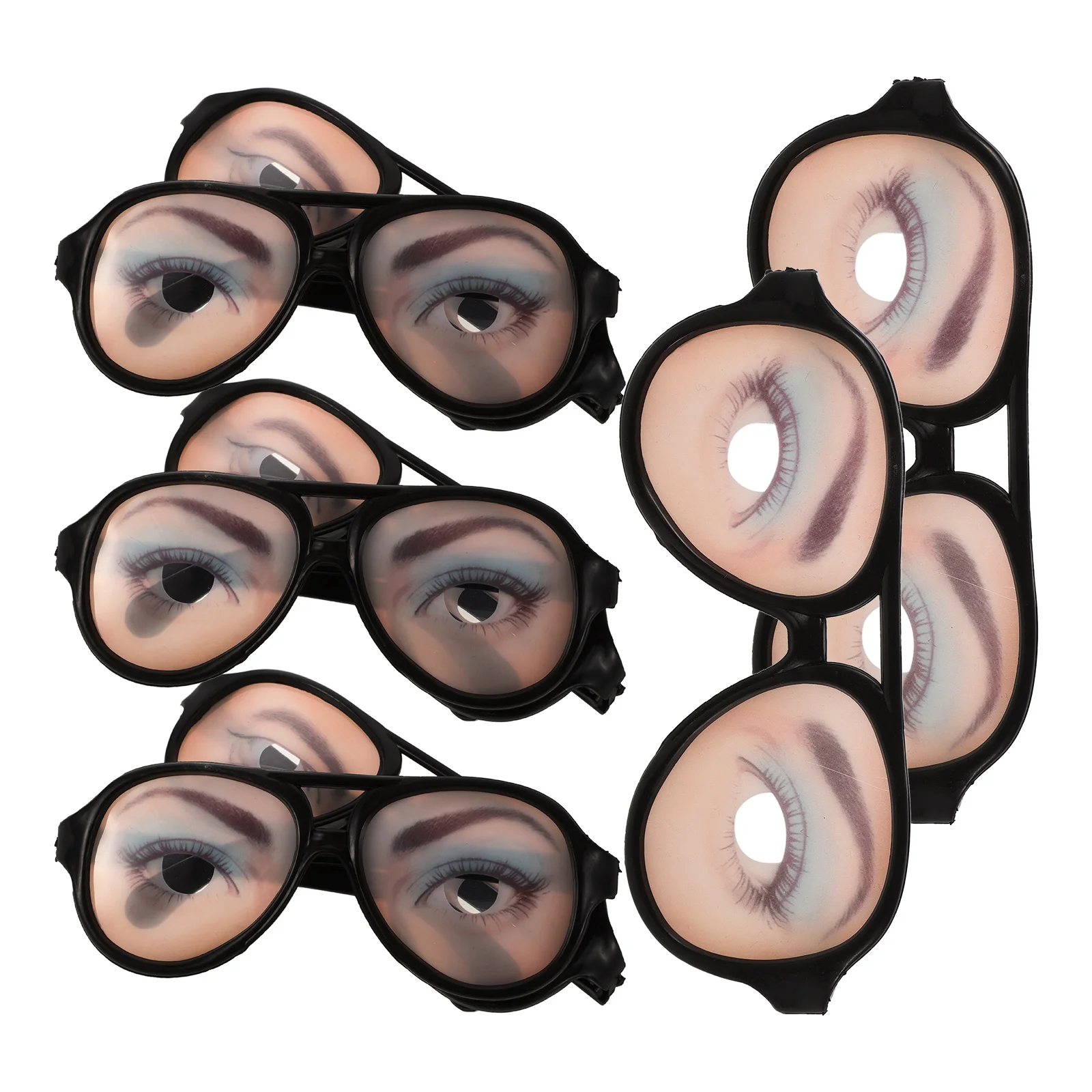 

8 Pcs Glasses for Halloween Party Eyewear Durable Plastic Dress Halloween Party Eyewear up Photo Prop prank