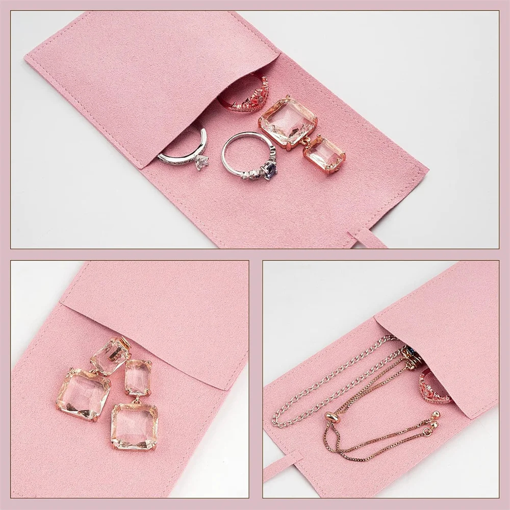 

10 Pack Pink Jewelry Pouch, Jewelry Gift Storage Case, Small Jewelry Packing Bags for Necklace Earrings Rings Package