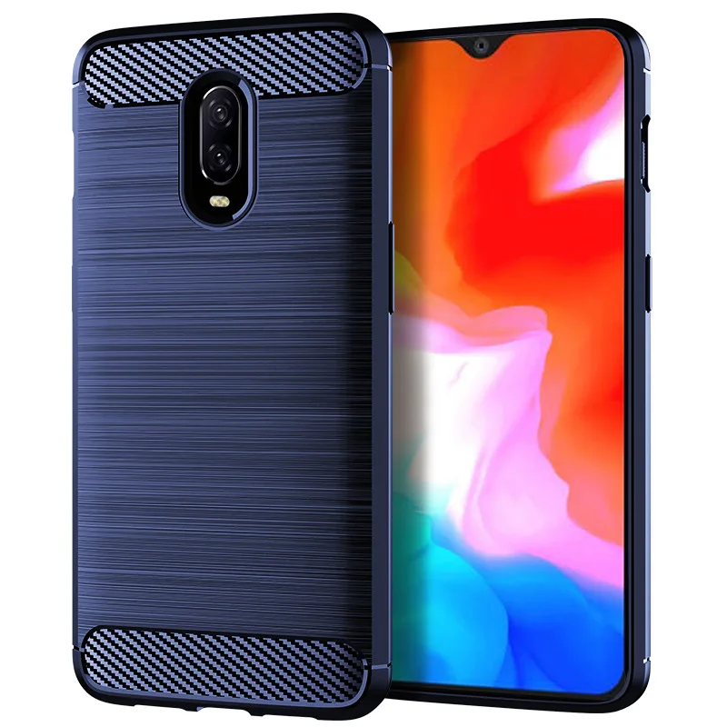 Luxury Carbon Fiber Case for Oneplus 6T 1+6t Full Protective Soft Phone Cover for Oneplus6t One Plus 6t Shockproof Silicone Case