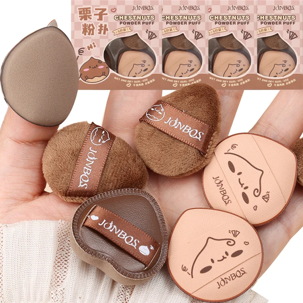 20pcs Finger Powder Puff Set Soft Beauty Thumb Air Cushion Foundation Under Eye Concealer Dark Circles Makeup Sponges Mini Puffs