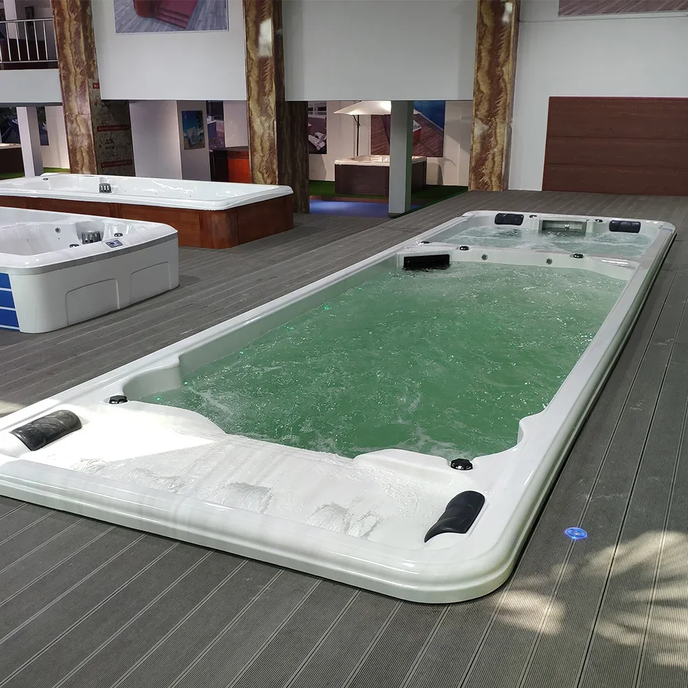 2023 8m long acrylic whirlpool infinity swimming pool for spa massage