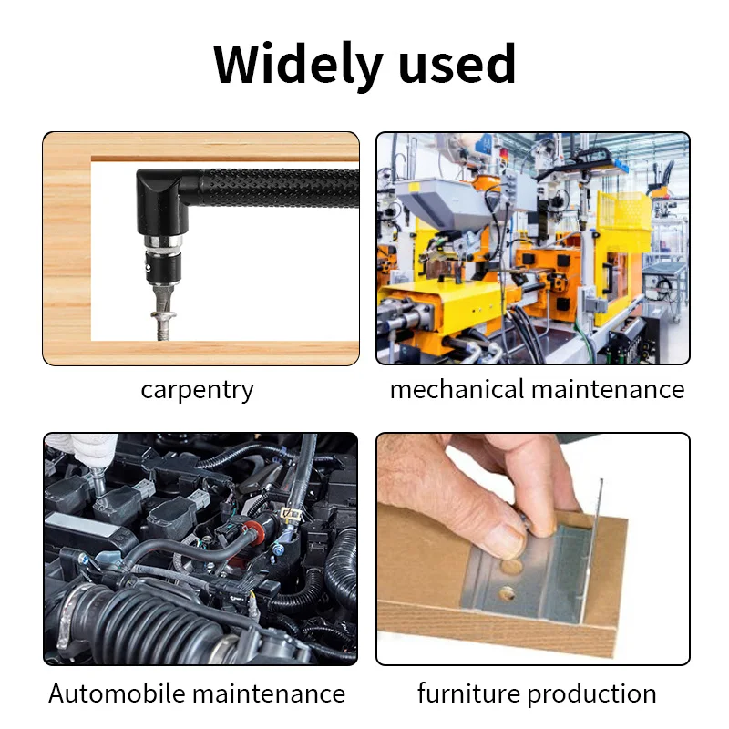 L‑Shaped Double‑ended Socket Wrench 6.35mm Hex Interface Flat Phillips Square Head Screwdriver Bits Hand Repair Tool