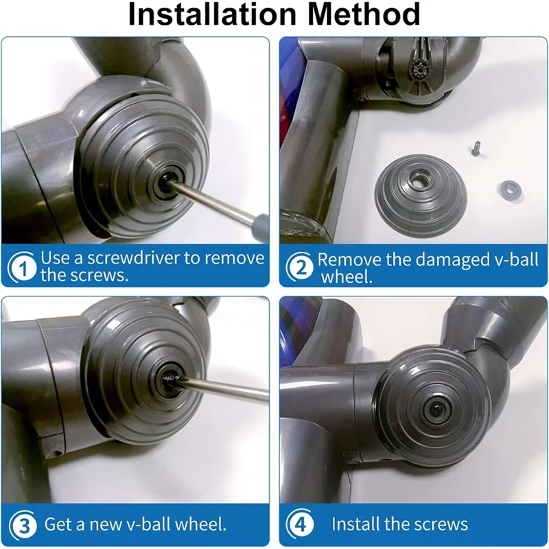 N83R Zoolplaat & Kleine Bal Vervanging Wielen Voor Dyson V6 V7 V8 V10 V11 V12 DC58 Stofzuiger 35W 50W Direct Drive Borstelkop