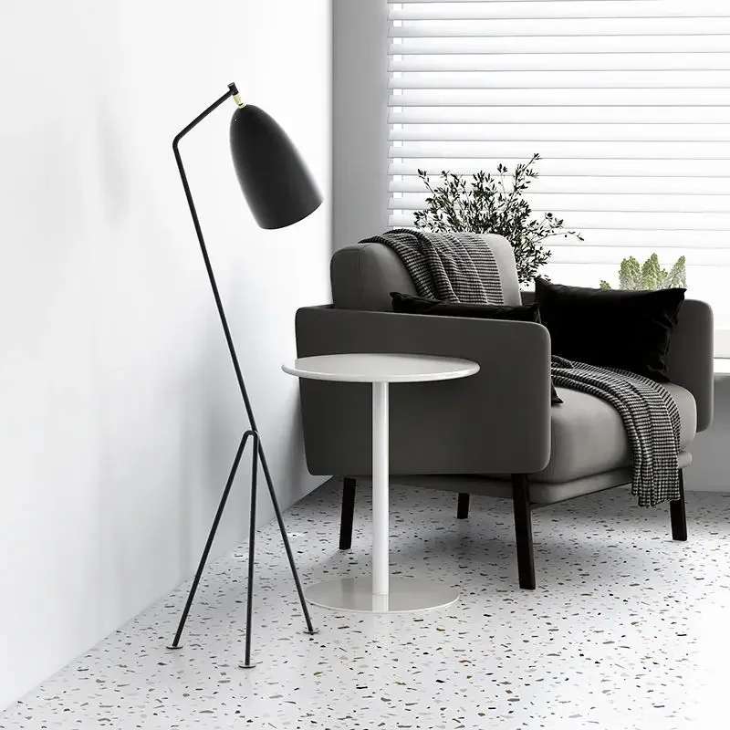 Nordic Sofa Balcony Living Room Coffee Tables Small Bedside Table Light Luxury Iron Art Extremely Simple Round Table Furniture image 3