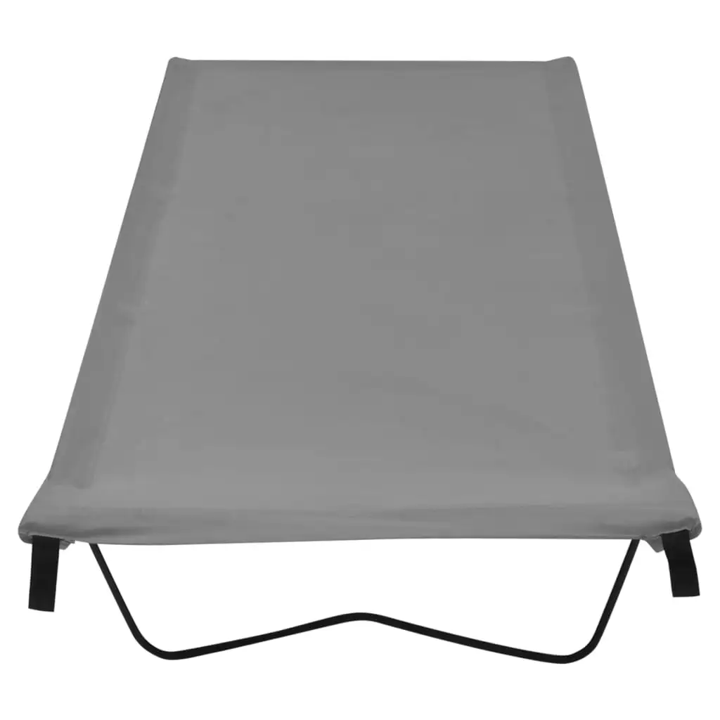 Gray Camping Bed Made of Oxford Fabric and Steel, 180x60x19 cm - Sturdy, Comfortable & with a 120 kg Maximum Load Capacity