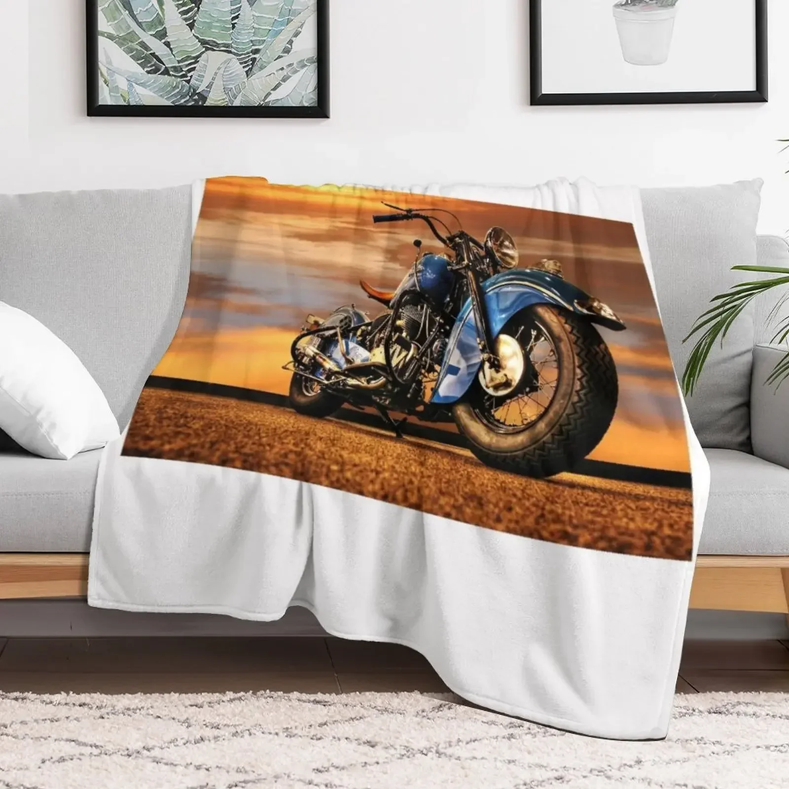 1947 Indian Chief Clubman Motorcycle Throw Blanket Thermals For Travel For Decorative Sofa Plaid on the sofa Weighted Blankets