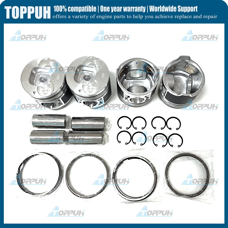 D201 Rebuild Overhaul Kit With Gasket Set Bearing Valve Train For Isuzu Engine