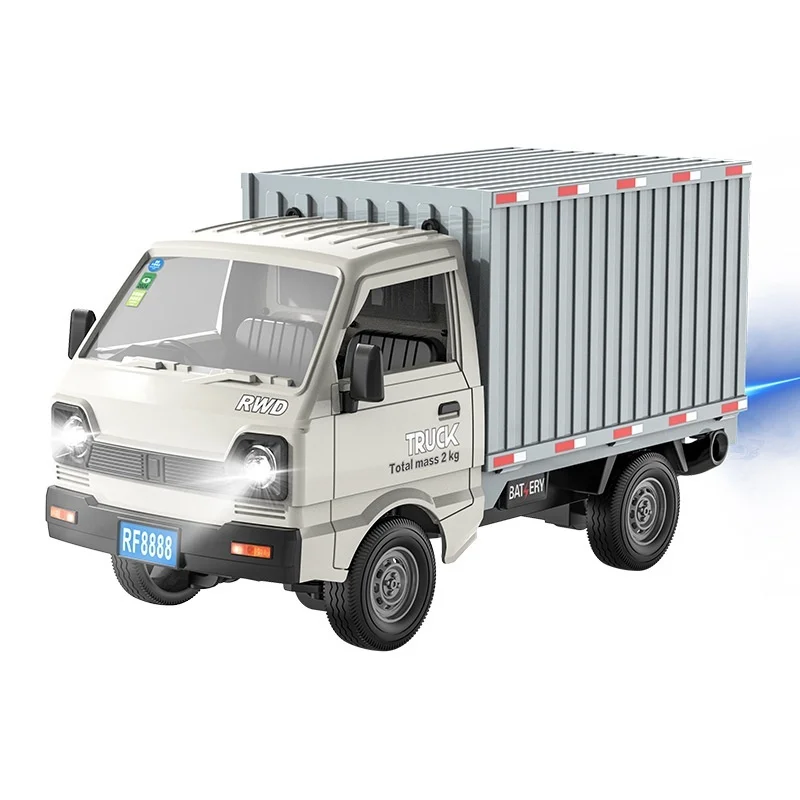 Kf21 1/16 Analog Truck Rc Fog Light Spray 2.4ghz Two Drive Drift Racing Car Mini Truck Model Toy Child Gift