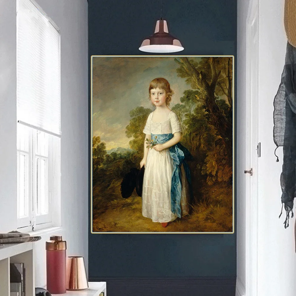 Citon Thomas Gainsborough《Master John Heathcote》Canvas Art Oil Painting Artwork Poster Picture Wall decor Home Decoration