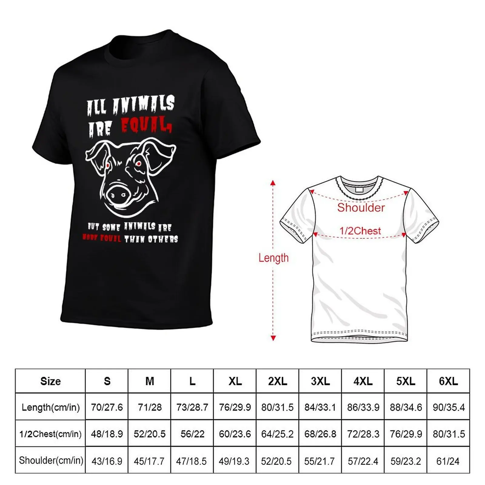 All animals are equal, but some animals are more equal than others T-Shirt graphic shirts summer tops funny t shirts for men