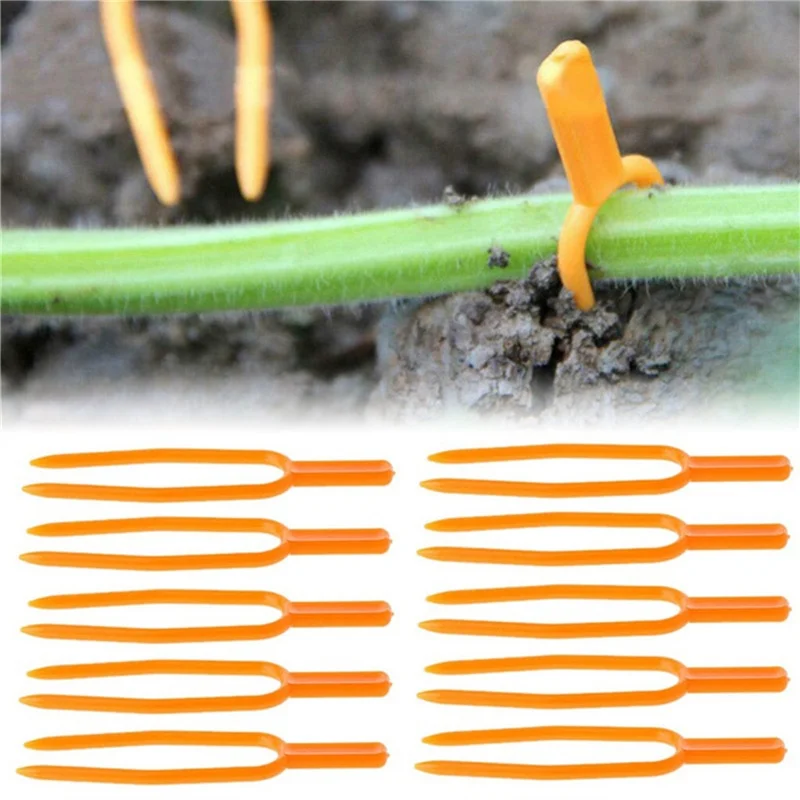 

50-200pcs Plant Climbing Support Clips Plastic Plant Vine Holder for Flower Strawberry Seedling Tomato Garden Tools Supplies