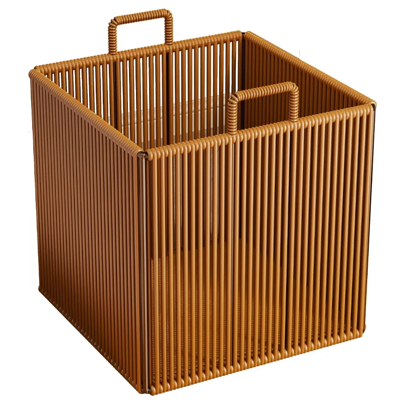 

Dirty imitation rattan weaving High value light luxury bathroom Laundry Toilet dirty clothes basket Dirty clothes storage basket