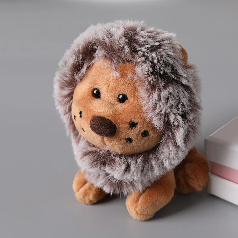 Fashion Small Lion Plush Pendant Cute Doll Keychain Boutique Bag Decoration Soft Soothing Doll Couple Christmas Birthday Gift