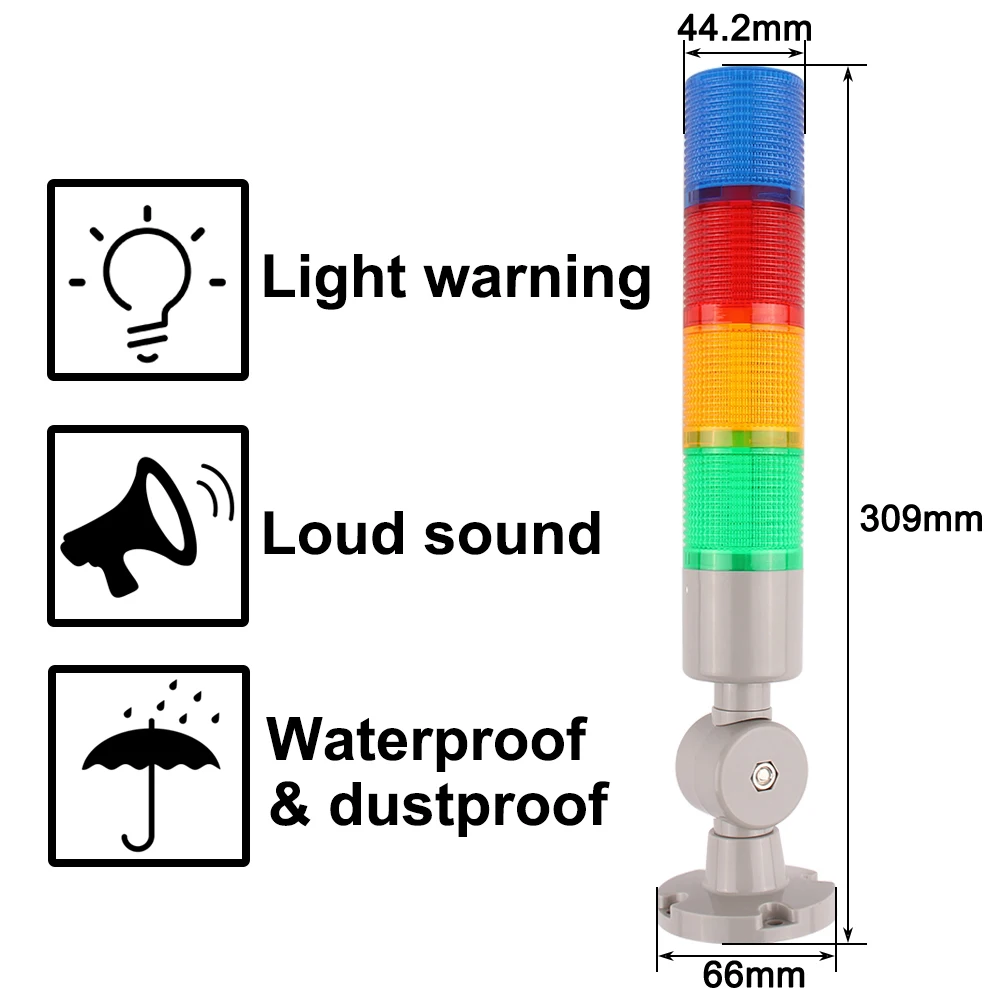 For Machinery Tower lamp LTA DC12V24V AC110V220V Industrial Multilayer Stack LED Signal Alarm Warning caution Steady/Flash light