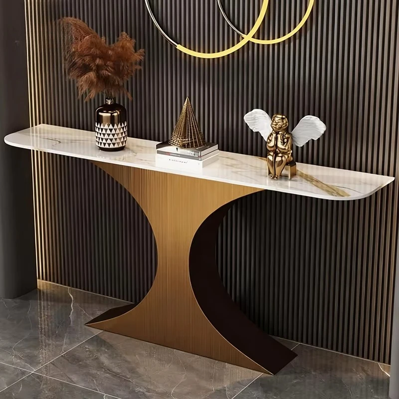 

#High-End Villa Entryway Console Light Luxury Hotel Lobby Entryway Table Minimalist Corridor