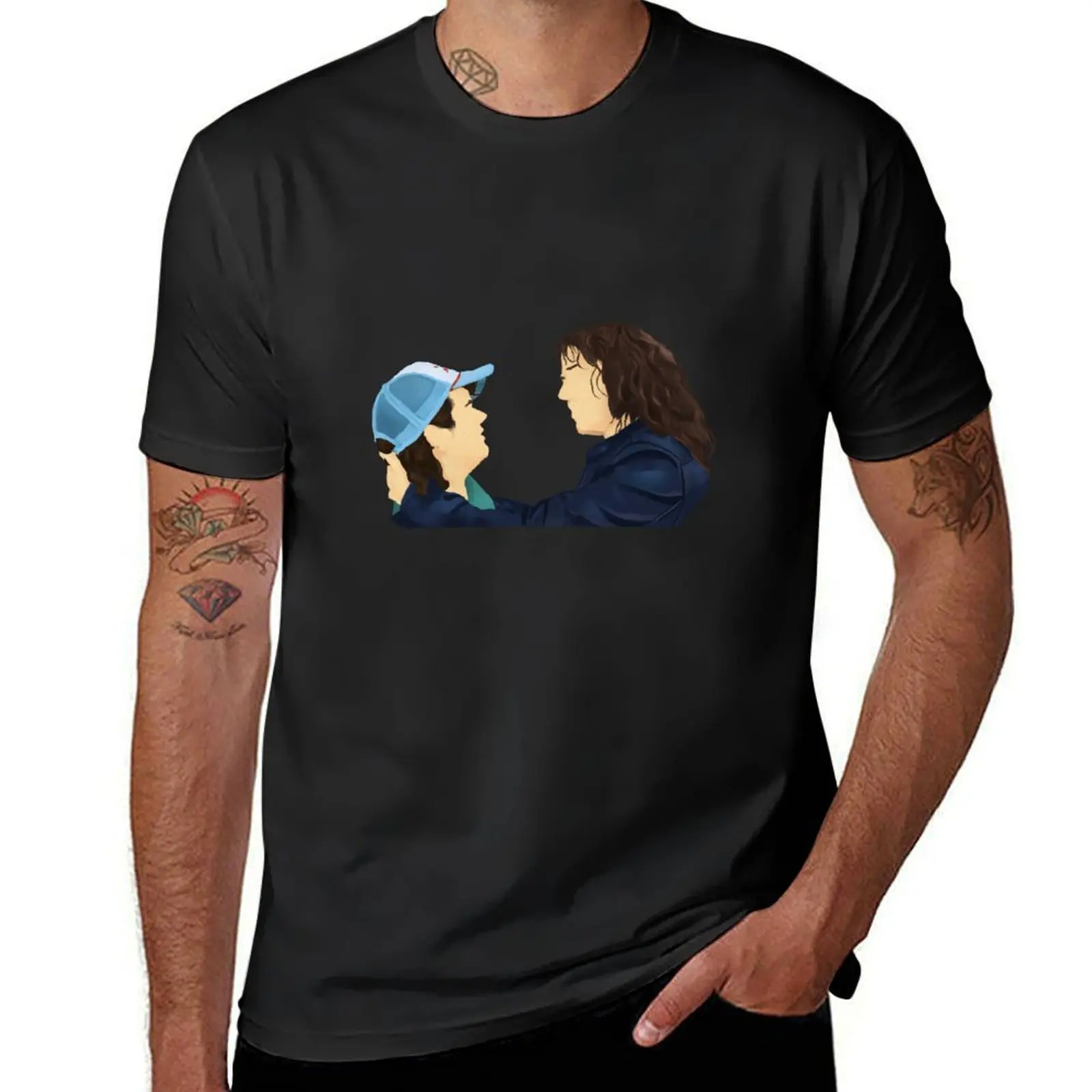 

Eddie and Dustin T-Shirt aesthetic clothes Short sleeve tee hippie clothes mens t shirt graphic