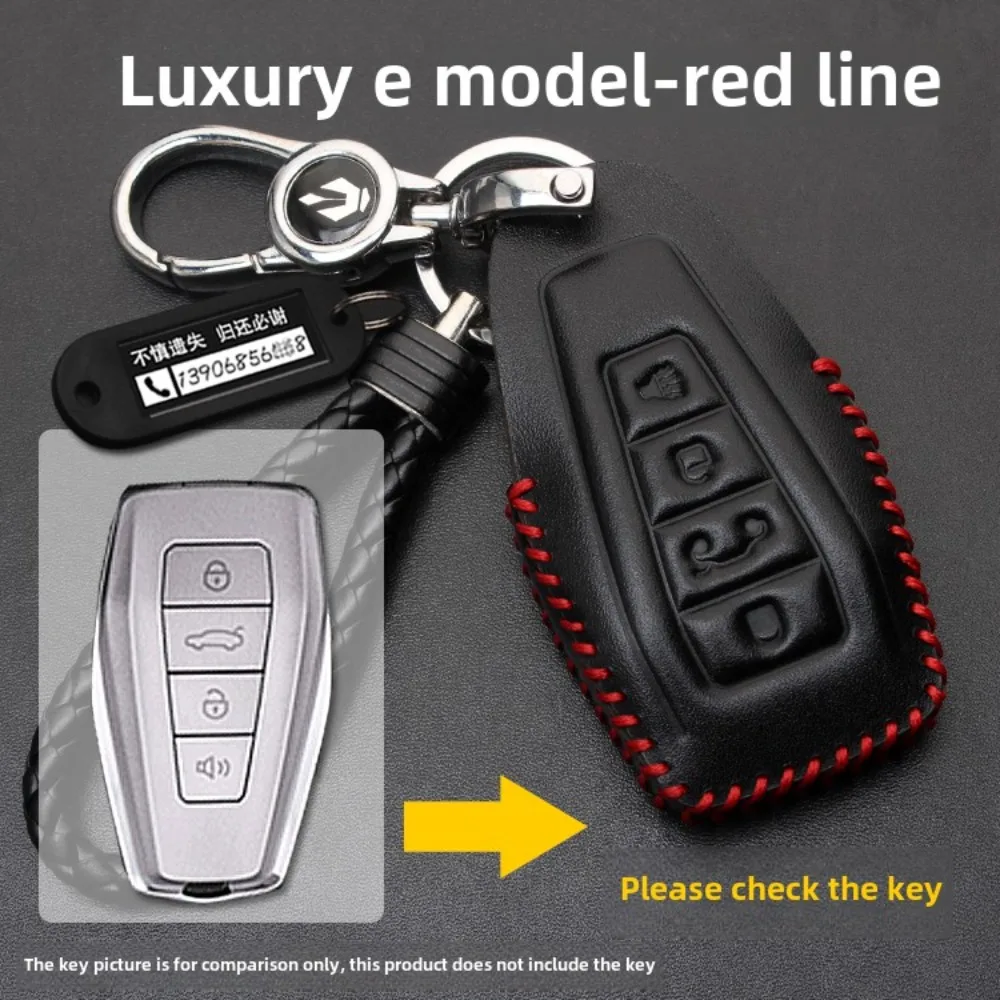 

For 2021 EMGRAND S Boyue Geely-GC9 GX7 EVision X1 X3 X6 Bin Yue BINRAY Leather Car Key Case Key Cover Auto Supplies Auto Parts