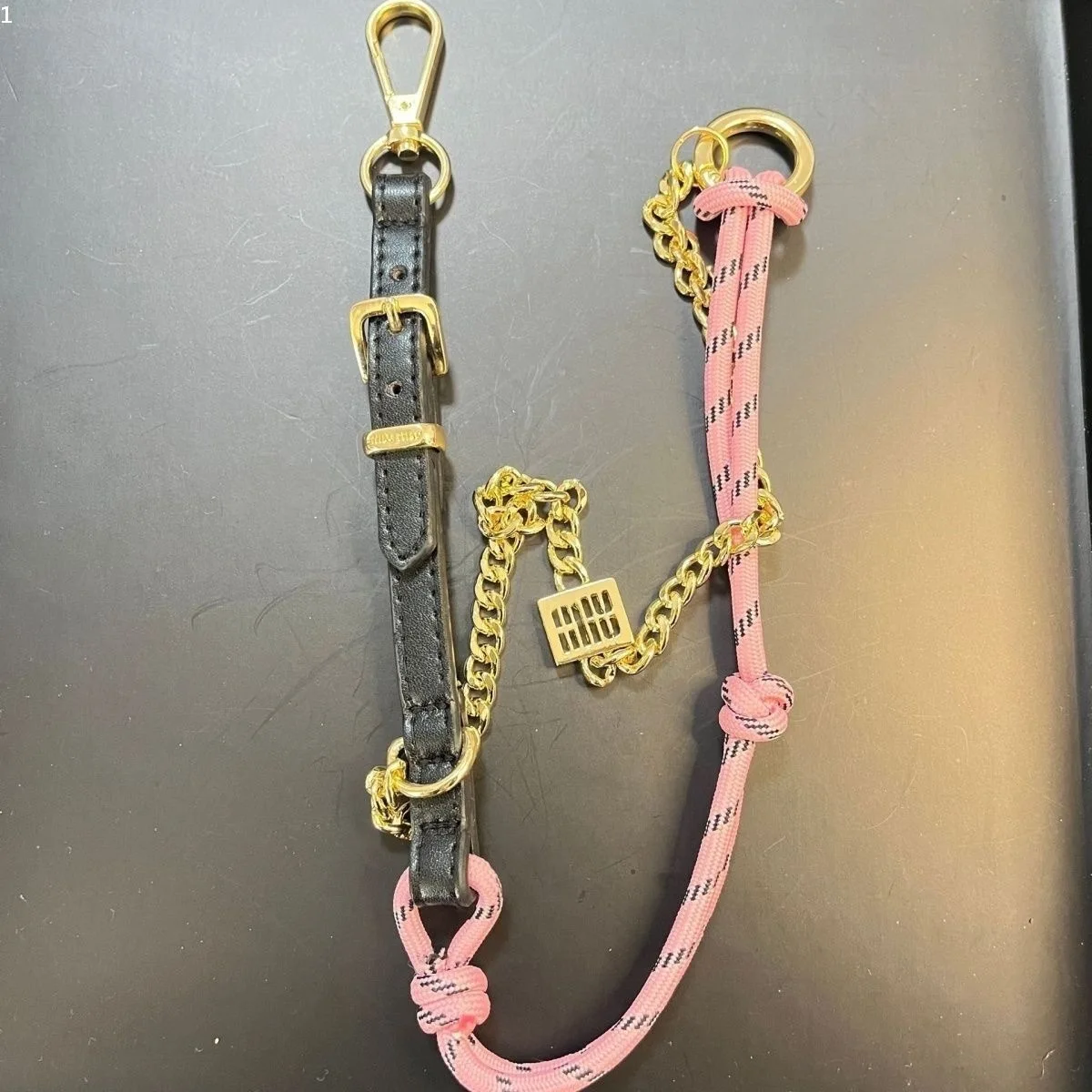 Colgante de cadena de bolso de cuerda tejida, accesorios pequeños ajustables de alta gama DIY, accesorios de temperamento de moda