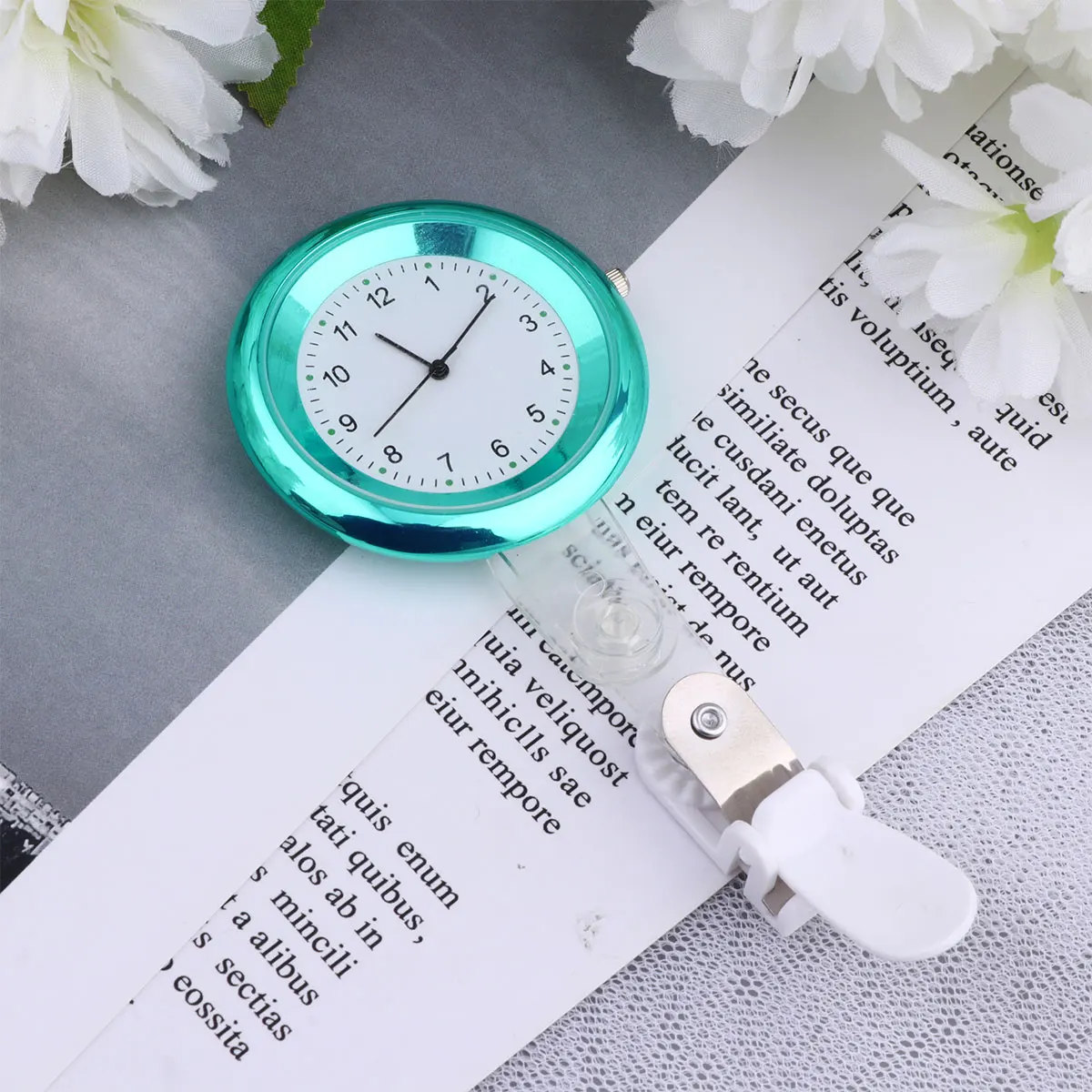 

Colorful Alloy For Doctors Nurses Portable Quartz Timepiece Gift Nurse Pocket Watch Portable Pocket Watch Blue