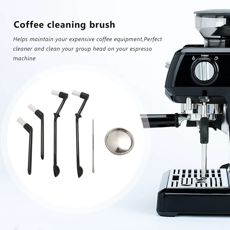 Hot YO-spazzola per la pulizia del macinacaffè, spazzola per la pulizia della macchina da caffè, strumento per la pulizia del caffè per la testa del gruppo della macchina per caffè Espresso
