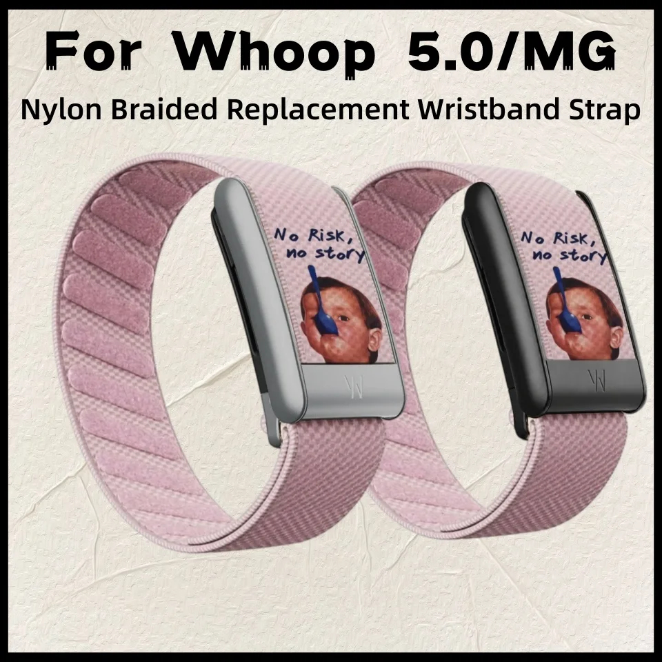 For Whoop 5.0 MG Nylon Braided Replacement Wristband  Elastic Breathable Sport Tracker Strap Comfortable Watch Bracelet