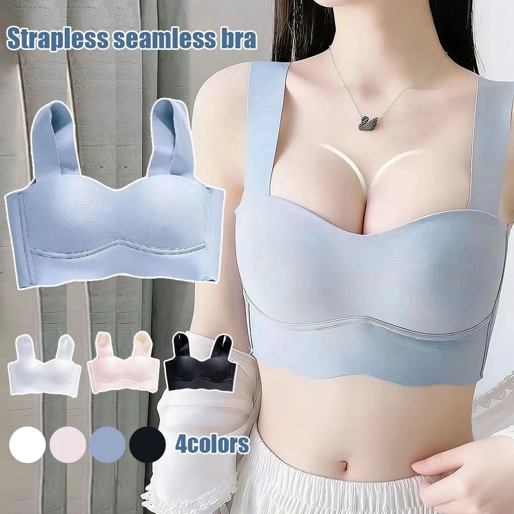 Padded Lingerie Stretchy Invisible Bra Seamless Bra Wireless Wireless Brassiere For Everyday Wear Parties Travel