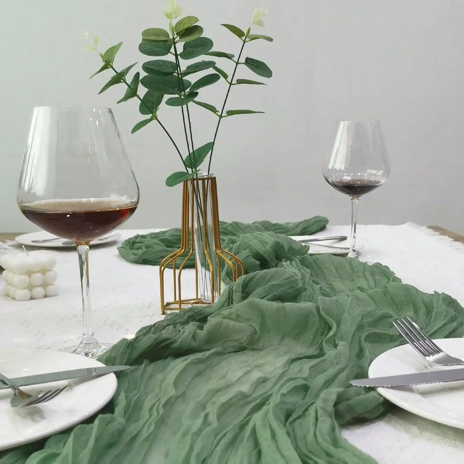 1 Pack - Cheesecloth Table Runners & Sheer Tablecloths for Wedding Decorations and Holiday Parties