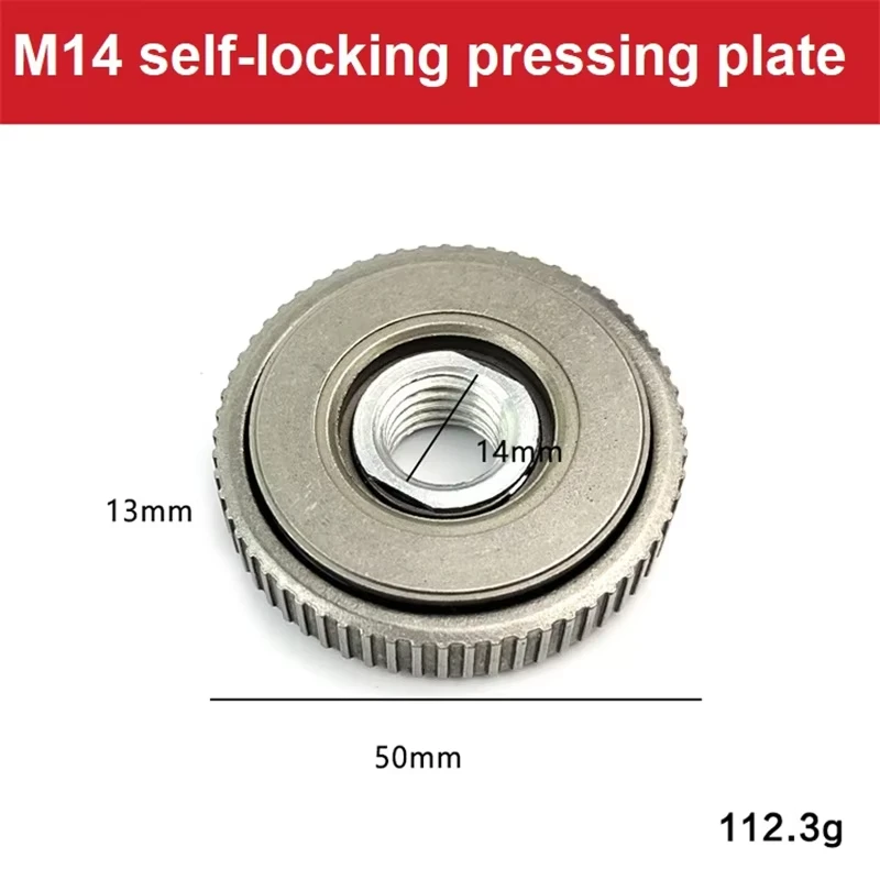 M14 Thread angle grinder self-locking pressing plate Angle Grinder Quick release Flange Nut Clamping Power Chuck Tools Parts 1PC