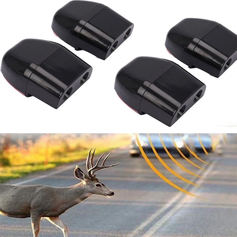 4pcs Deer Whistles With Double-sided Tapes 4pc Extra Double-sided Tapes Car wind deer repellent hidden animal repellent