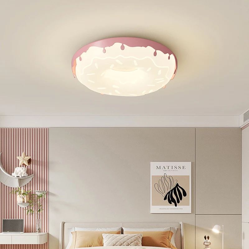 Sweet Donut Ceiling Light for Children's Room Full Spectrum Eye Protection Living Room Bedroom Lamp 2024 New Design Ceiling Lamp