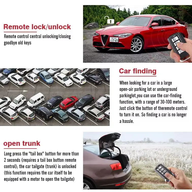 SPY Universal One Way Car Alarm System Keyless Entry Auto Start Stop Smart Alarm System With 2 Remote Control - view 6