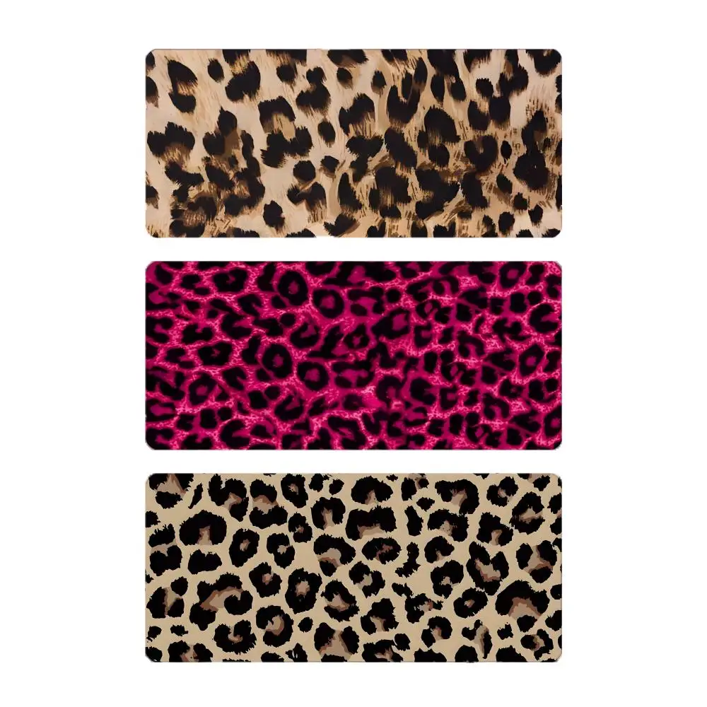 pattern fashion L-Leopard Print Mouse Pad Large Gaming Mousepad with Stitched Edges Thickened Desk Mat PC