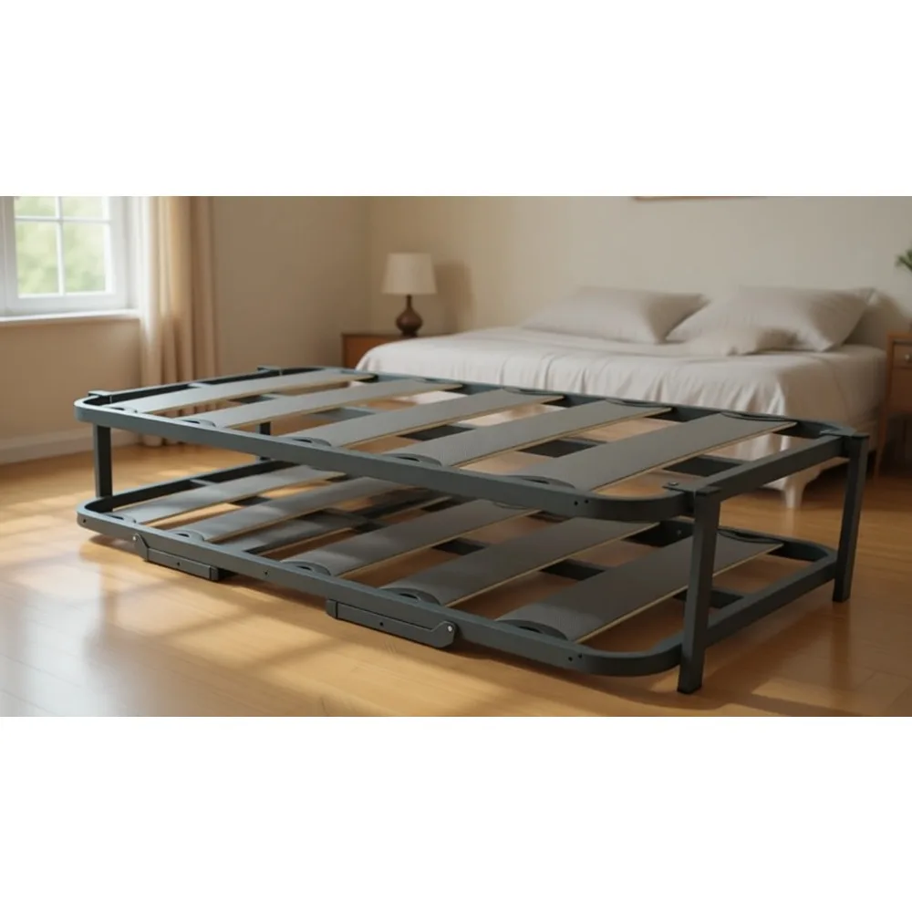 Cama nido reforzada antiruido con dos bases de listones anchos 90 x 190 cm