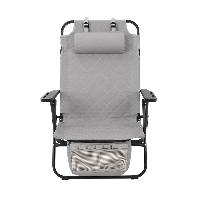 Mobilier d'extérieur confortable, dossier réglable de luxe, chaise de Camping basse, lit avec accoudoir tactique, personnalisé