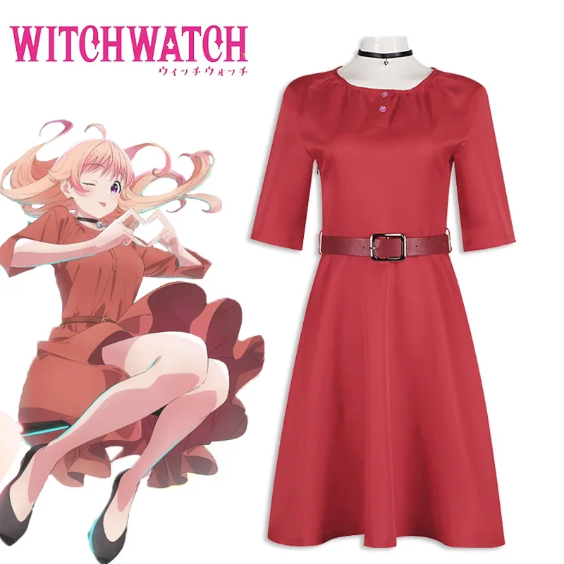 

Anime WITCH WATCH Wakatsuki Nico Cosplay Adult Women Costume Dress Belt Neck Ornament Full Set Accessories Suit Halloween Outfit