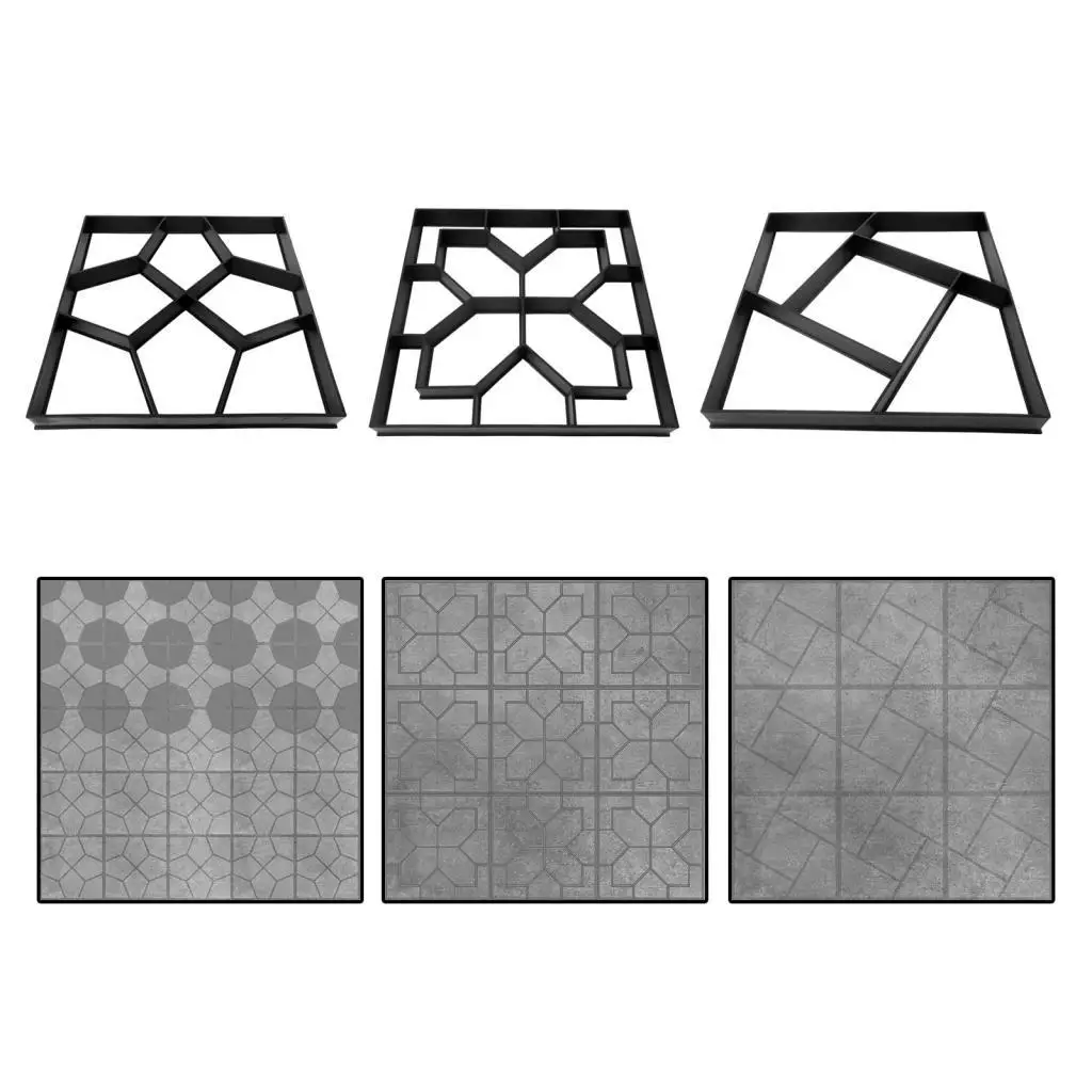 DIY Walk Path Maker Reusable Concrete Mold Square Paver Stepping Stone for Garden Patio Yard Path Outdoor Decor