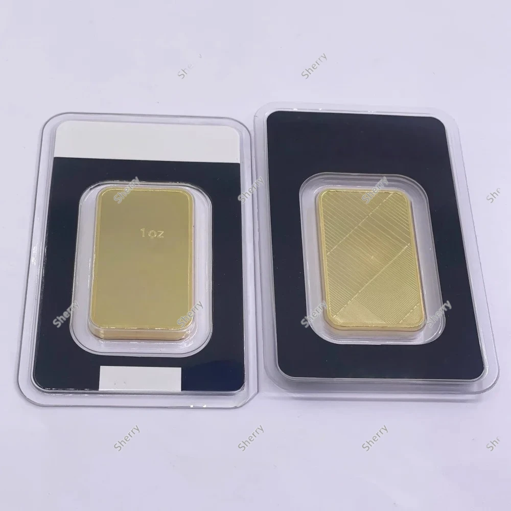 Non-Magnetic Swiss Gold Plated  Bar Copper Bar Serial Number Collectible Souvenir Christmas Birthday Gift for Collection